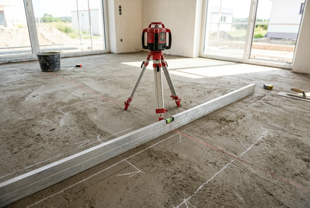 Contrôle de planéité au laser avant réception du support